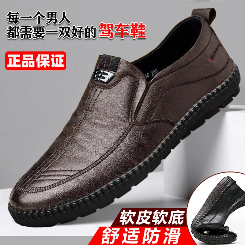 Mocasines de Cuero PU Antideslizantes