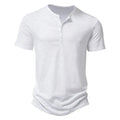 Remera Henley de Algodón Manga Corta