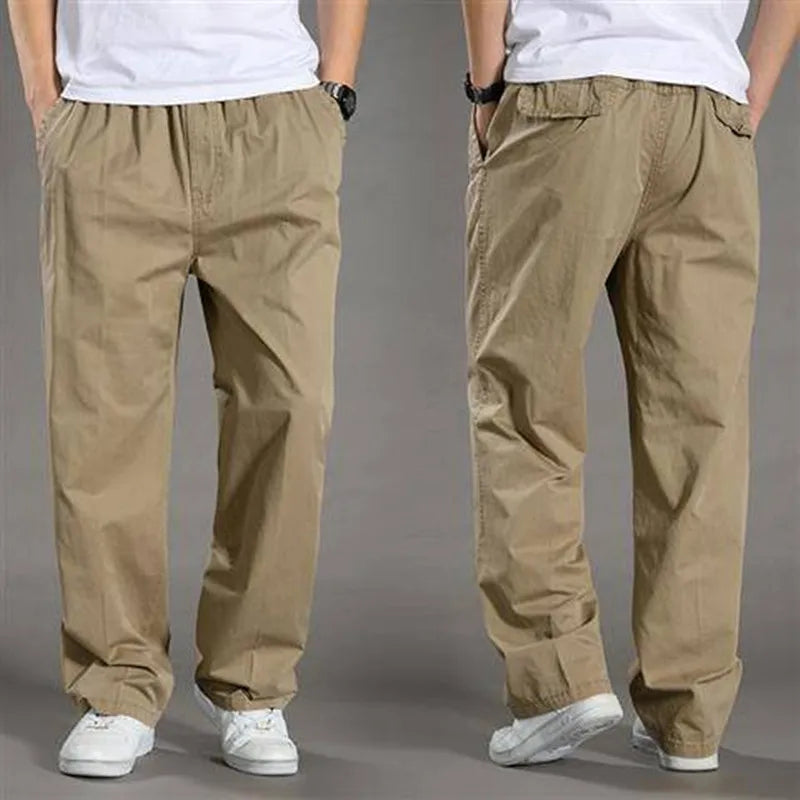 Pantalón de Algodón Casual Recto