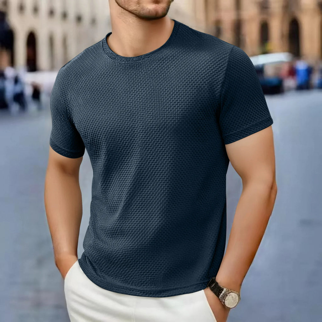 Remera Casual de Algodón Cuello Redondo