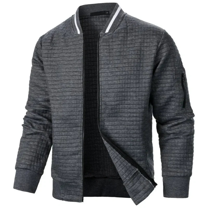 Campera Bomber con Cierre Cuello Mao