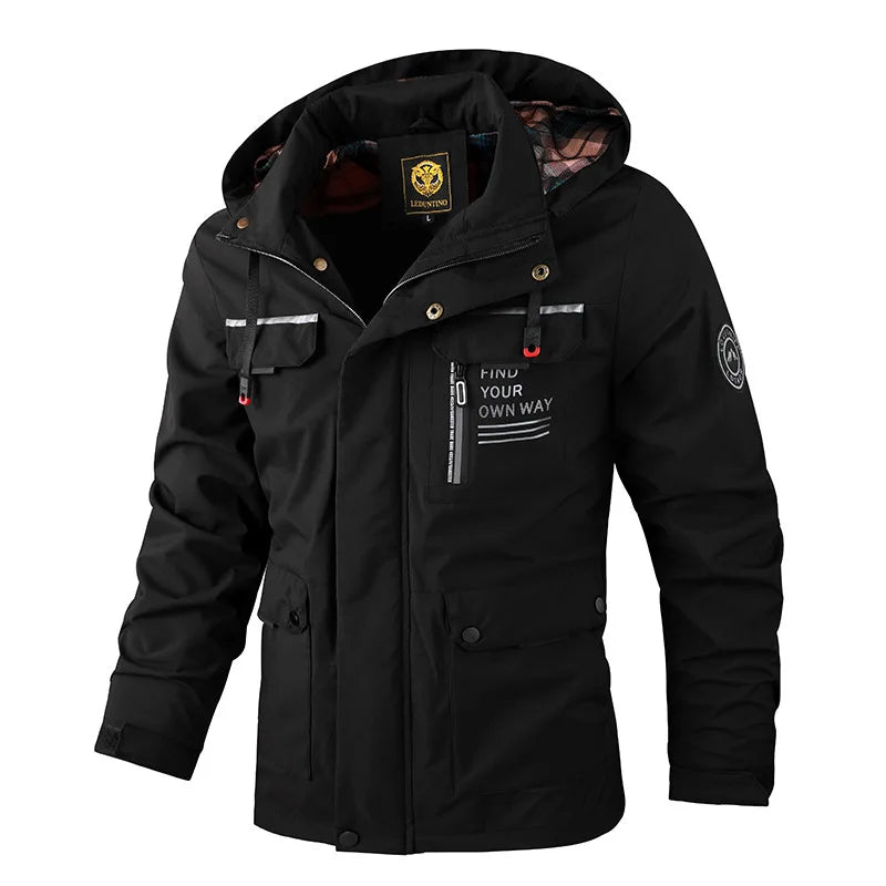 Campera Rompeviento con Capucha Soft Shell