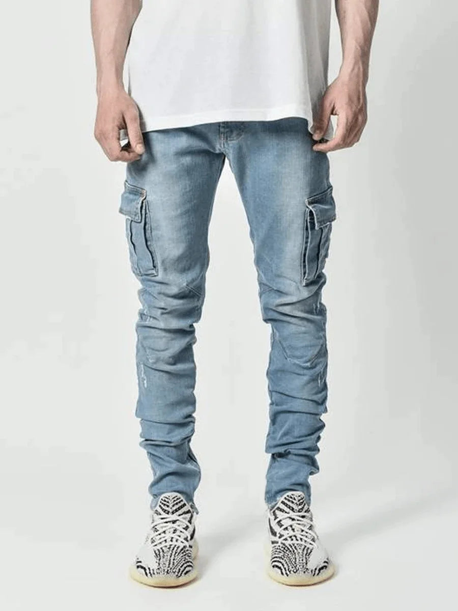 Jean Cargo Multibolsillos Washed