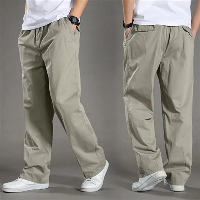 Pantalón de Algodón Casual Recto