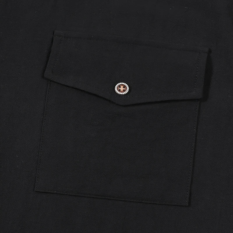 Camisa de Lino Manga Corta Casual