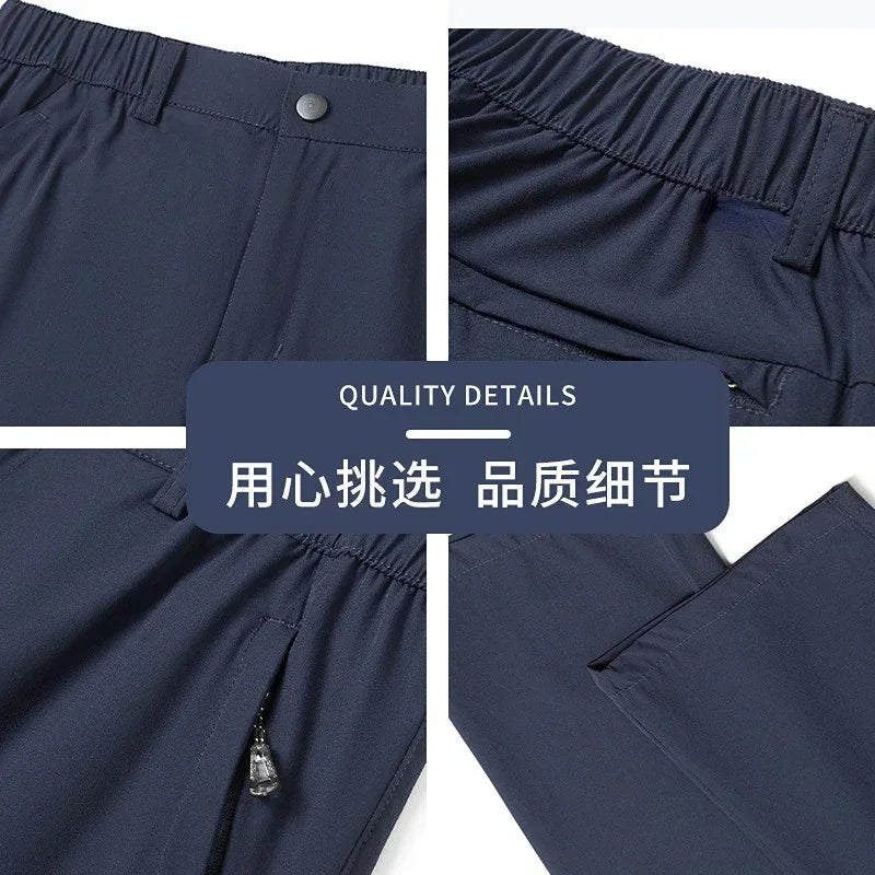 Pantalón de Seda de Hielo Cintura Elástica
