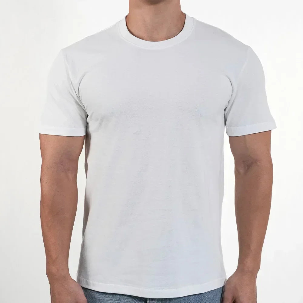 Remera Básica de Algodón Cuello Redondo Unisex