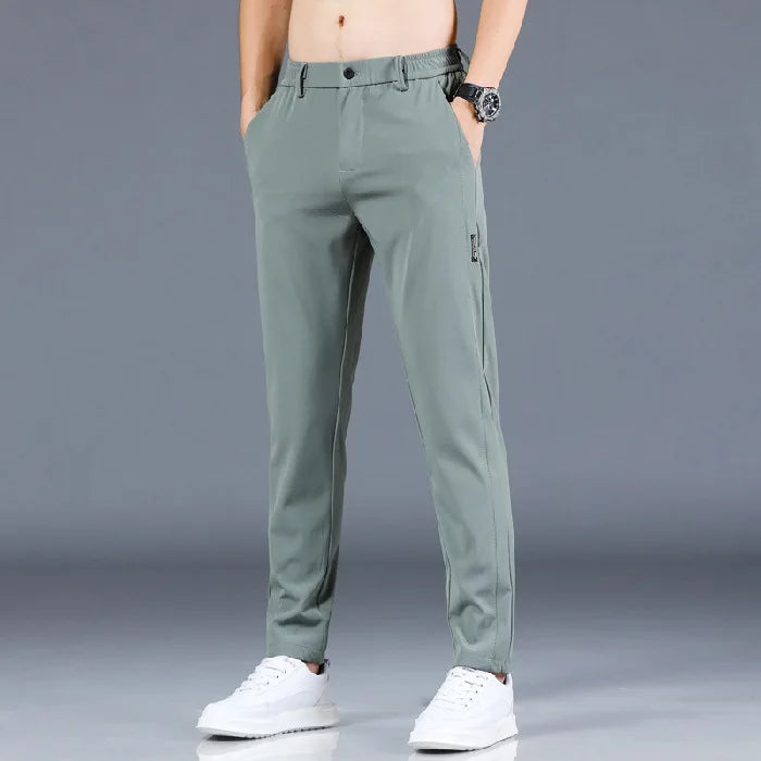 Pantalón de Seda de Hielo Elastizado