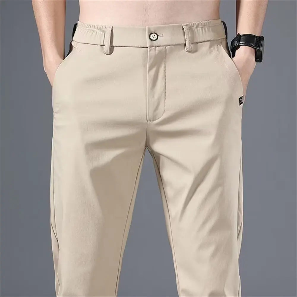 Pantalón de Seda de Hielo Elastizado