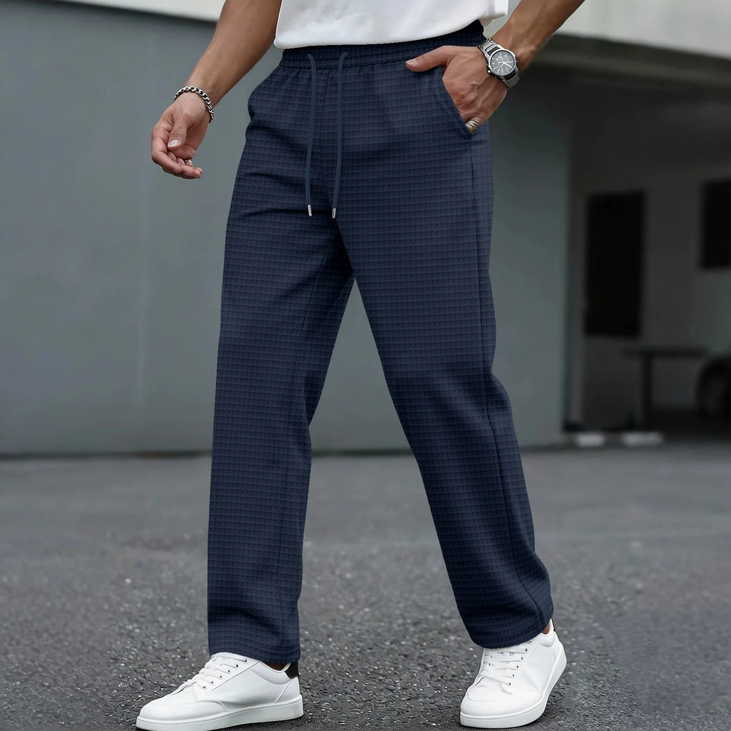 Pantalón Casual a Cuadros con Cordón