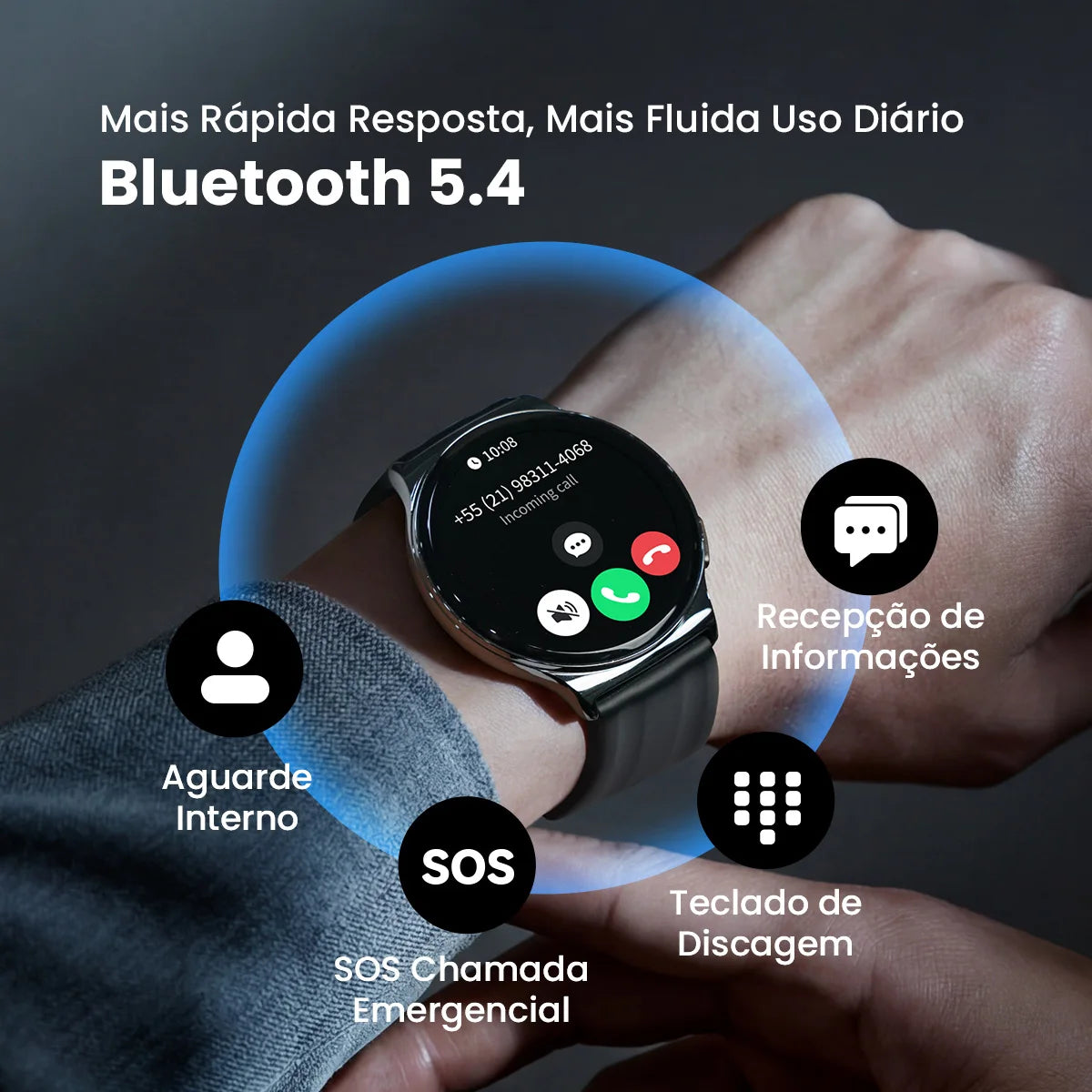 Smartwatch AMOLED Monitor de Salud