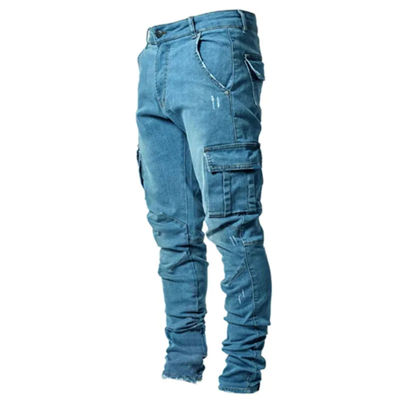 Jean Cargo Multibolsillos Washed