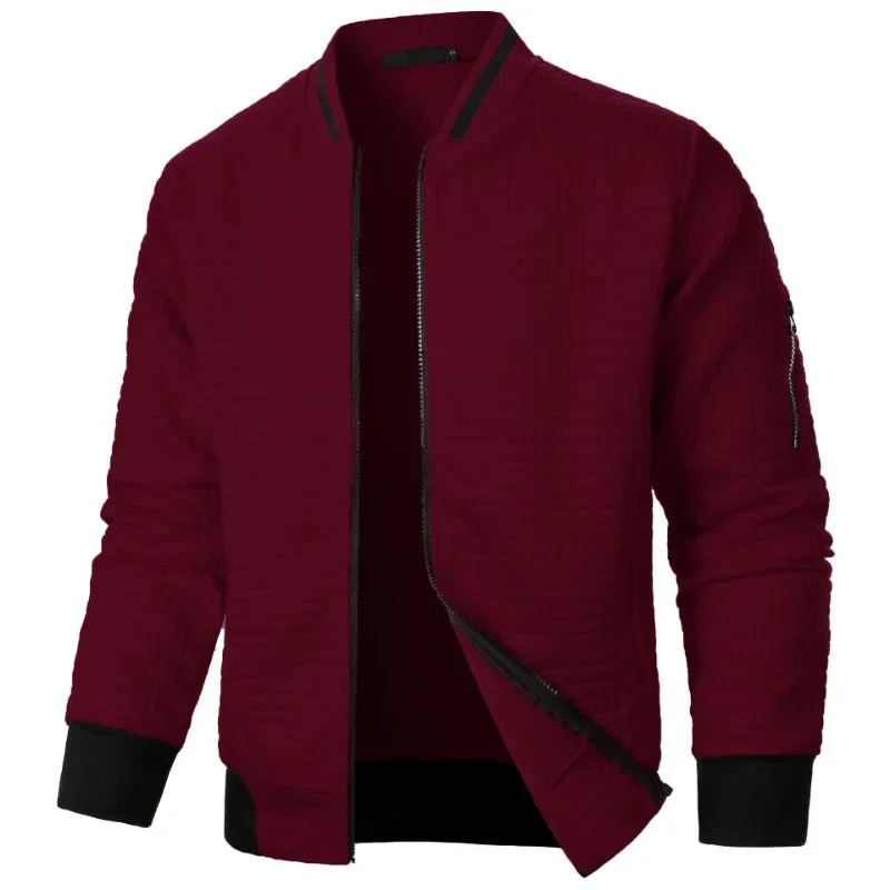 Campera Bomber con Cierre Cuello Mao