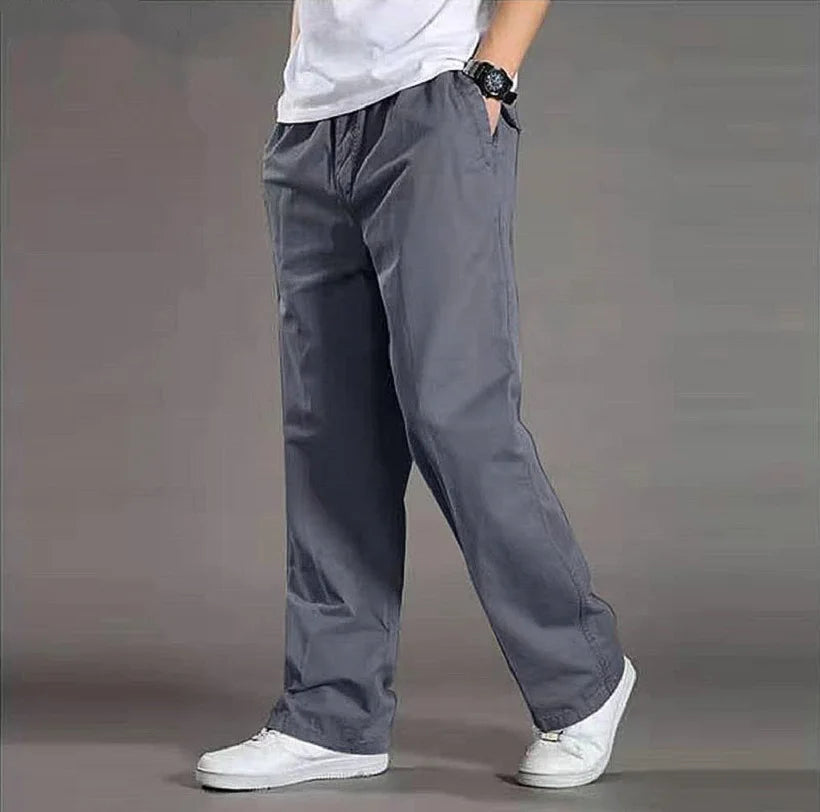 Pantalón de Algodón Casual Recto
