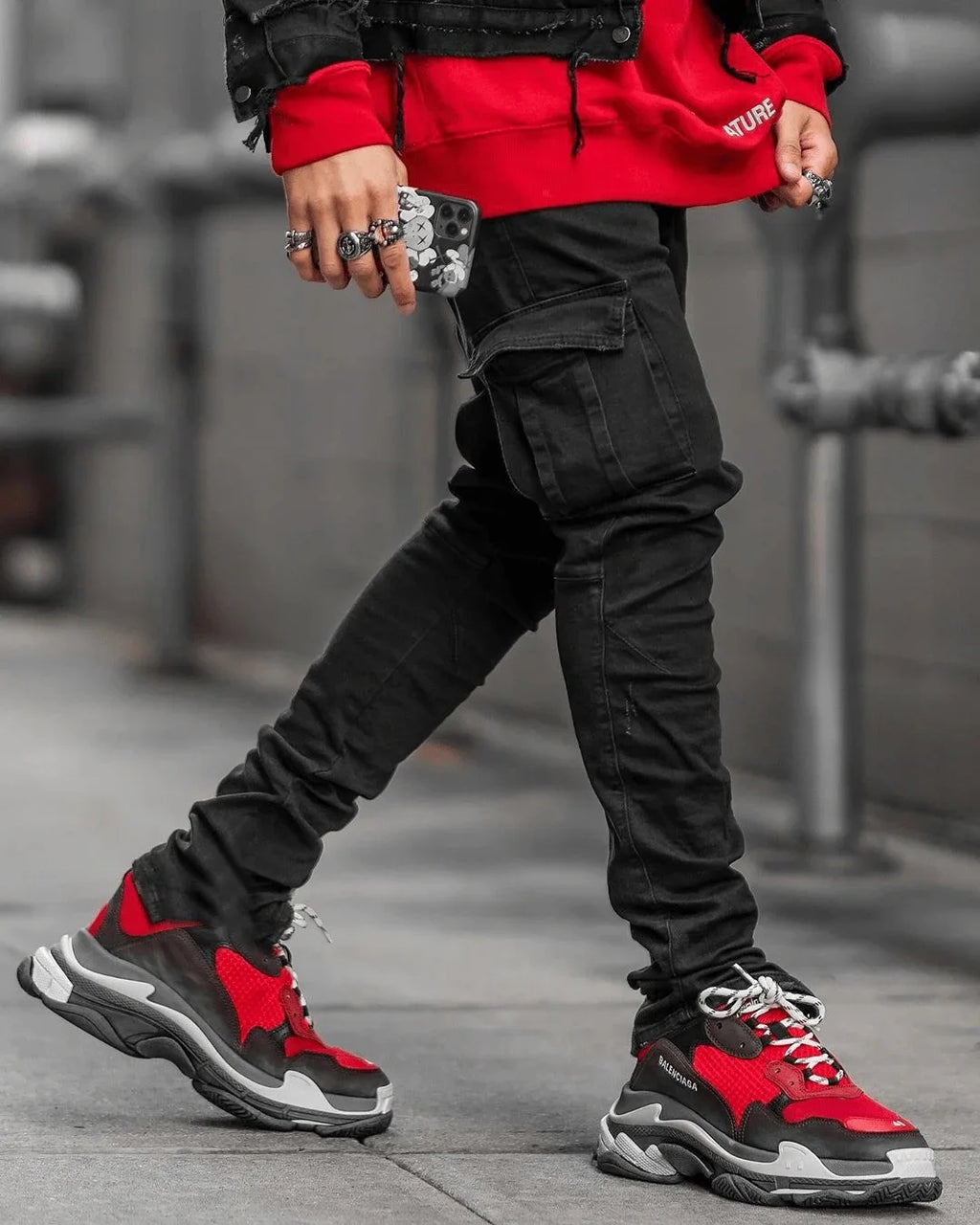 Jean Cargo Multibolsillos Washed