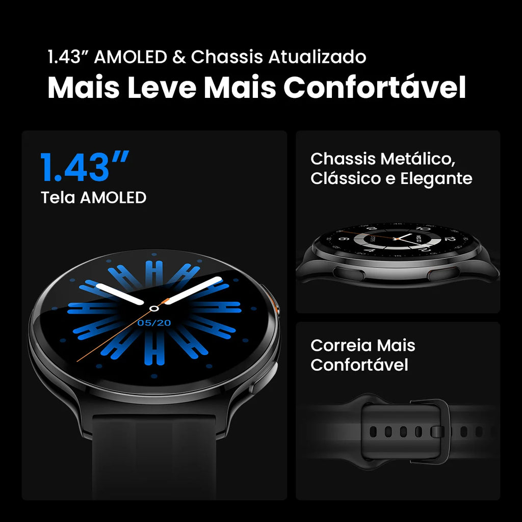 Smartwatch AMOLED Monitor de Salud