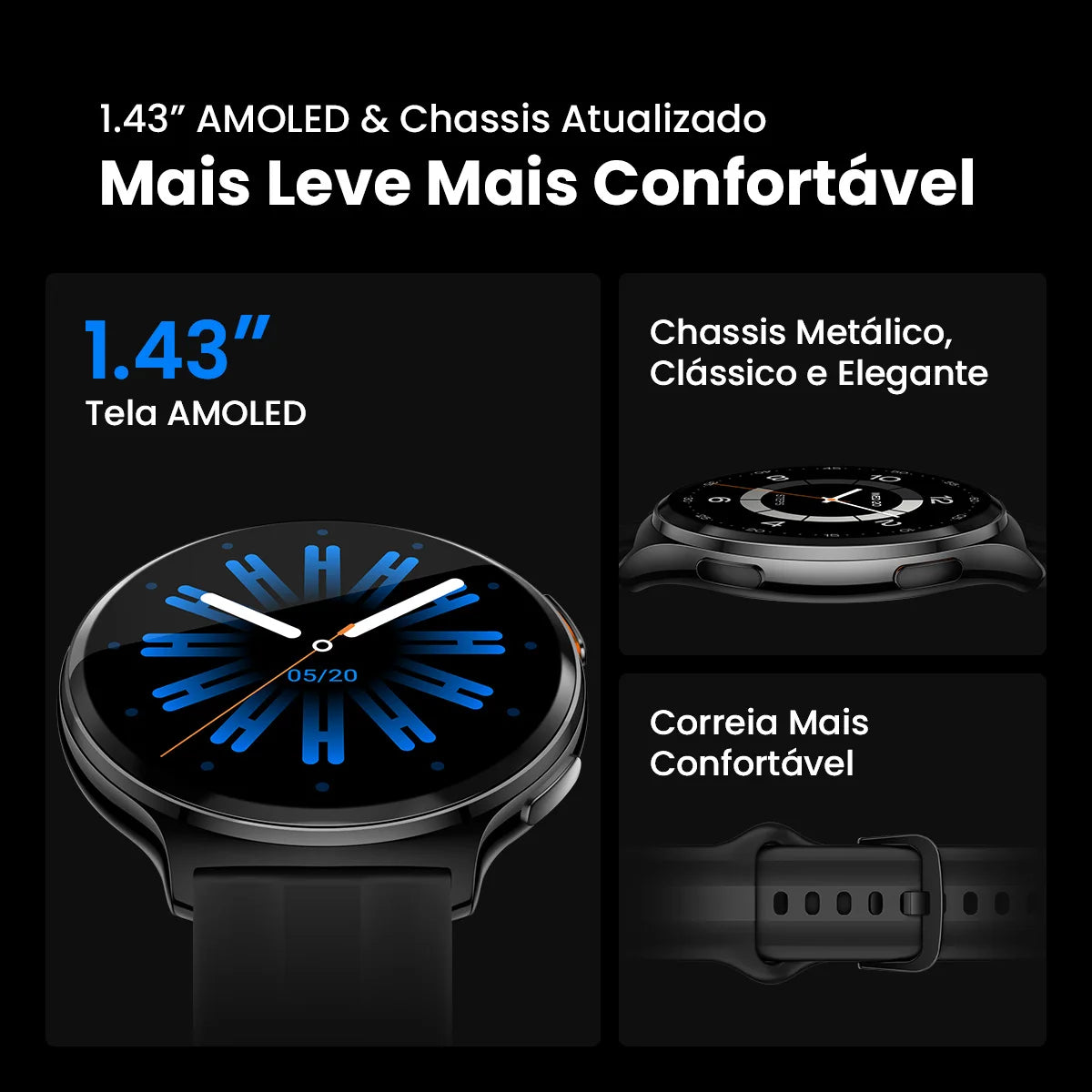 Smartwatch AMOLED Monitor de Salud