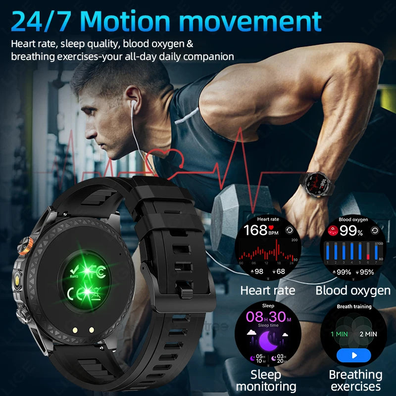 Smartwatch Militar IP68 Batería 1000mAh