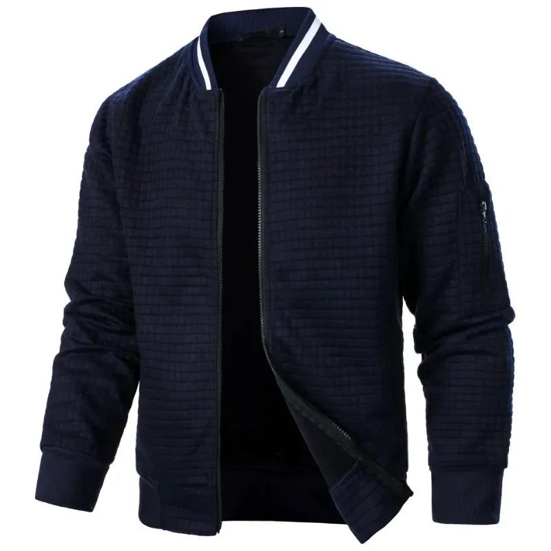 Campera Bomber con Cierre Cuello Mao