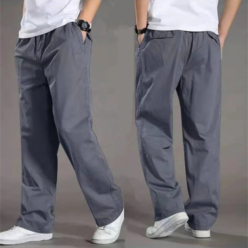 Pantalón de Algodón Casual Recto